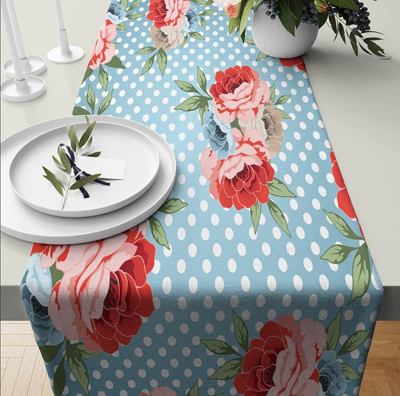Velvet Runner Dinner Tablecloth, 45×150 cm - Multicolor