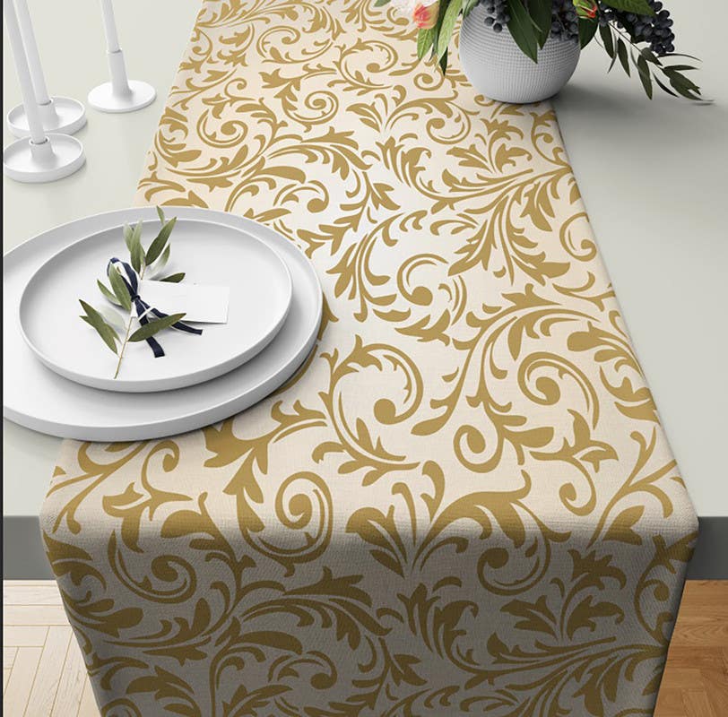 Velvet Runner Dinner Tablecloth, 45×150 cm - Multicolor