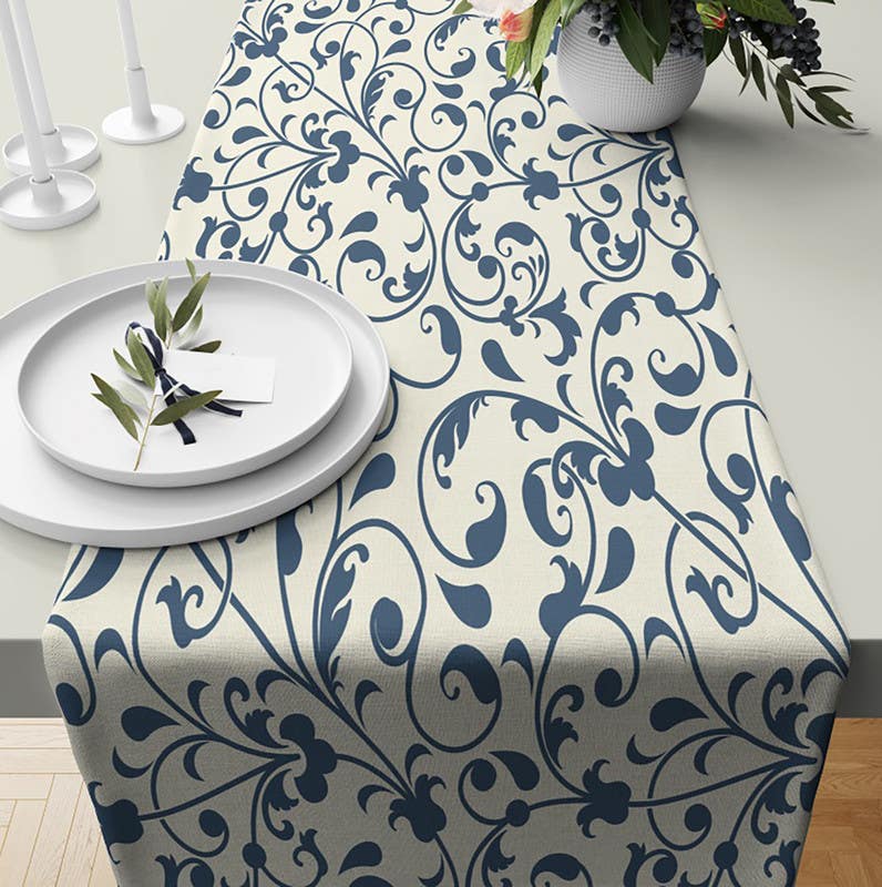 Velvet Runner Dinner Tablecloth, 45×150 cm - Multicolor