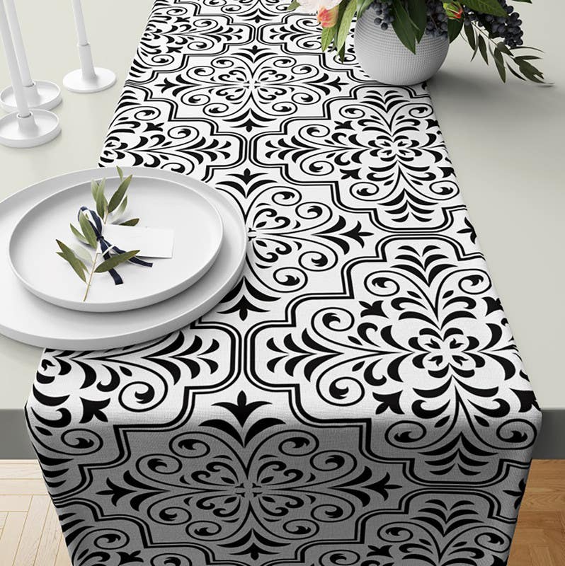 Velvet Runner Dinner Tablecloth, 45×150 cm - Multicolor