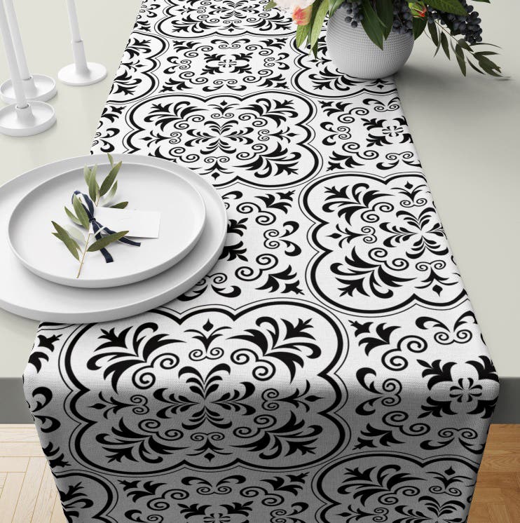 Velvet Runner Dinner Tablecloth, 45×150 cm - Multicolor