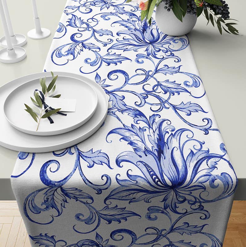 Velvet Runner Dinner Tablecloth, 45×150 cm - Multicolor