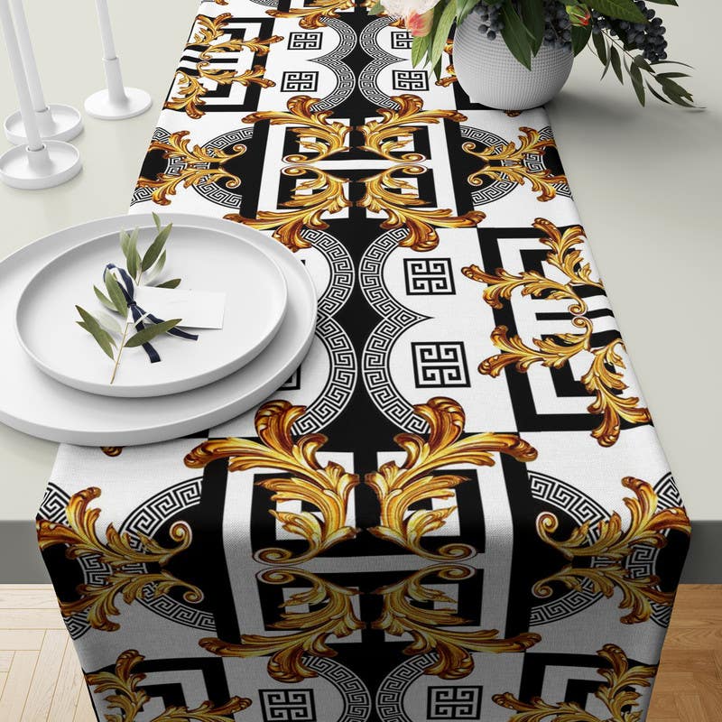 Velvet Runner Dinner Tablecloth, 45×150 cm - Multicolor
