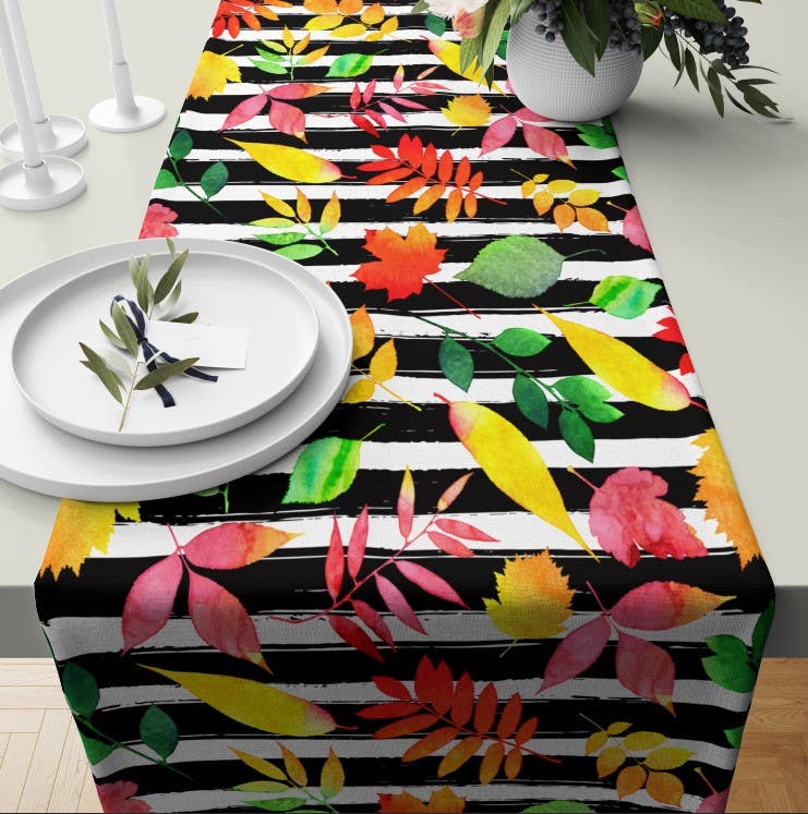 Velvet Runner Dinner Tablecloth, 45×150 cm - Multicolor