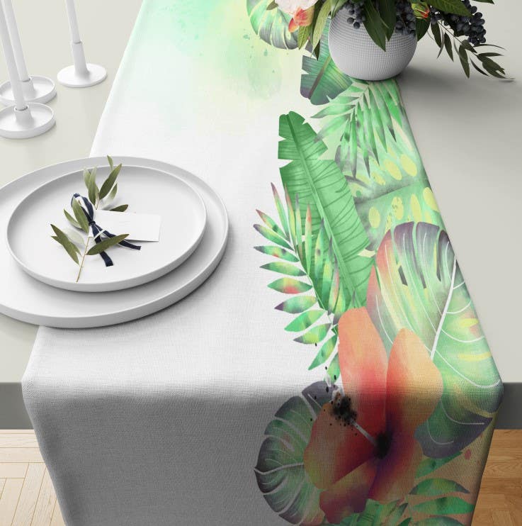 Velvet Runner Dinner Tablecloth, 45×150 cm - Multicolor