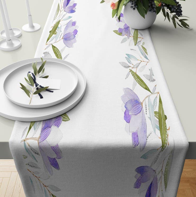 Velvet Runner Dinner Tablecloth, 45×150 cm - Multicolor