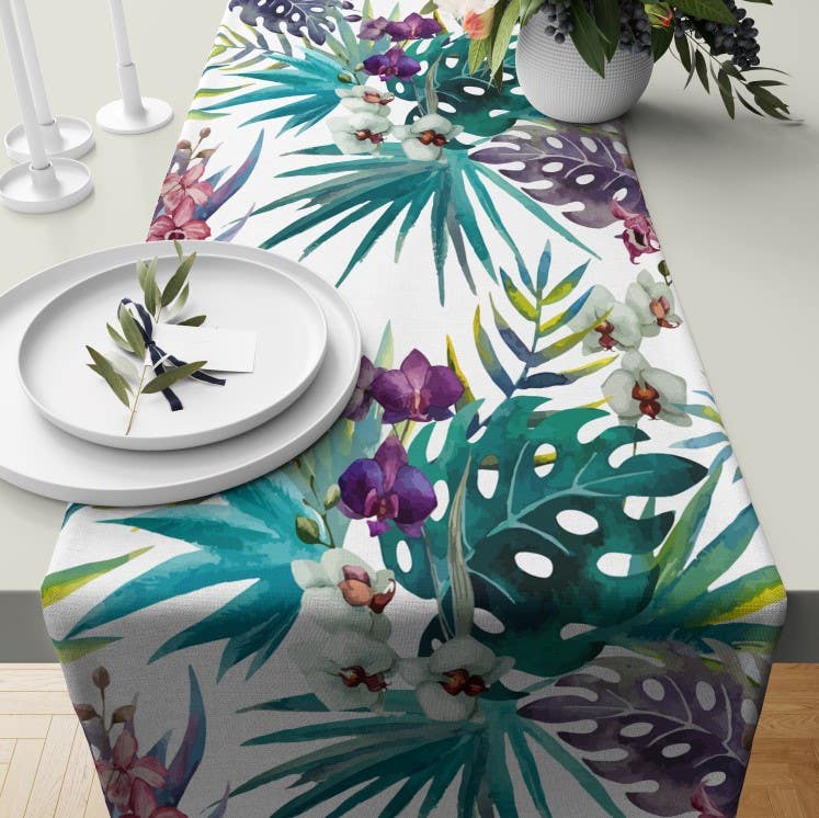 Velvet Runner Dinner Tablecloth, 45×150 cm - Multicolor