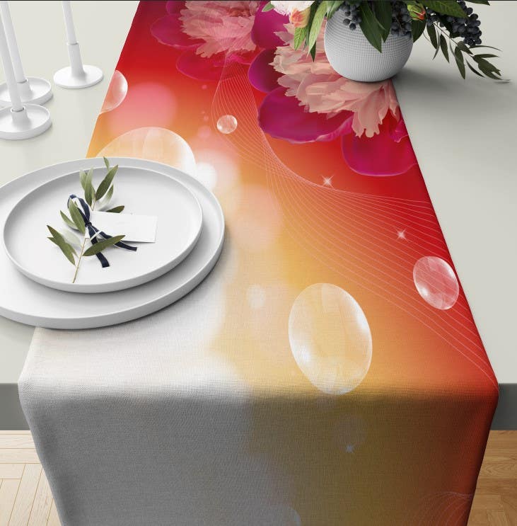 Velvet Runner Dinner Tablecloth, 45×150 cm - Multicolor