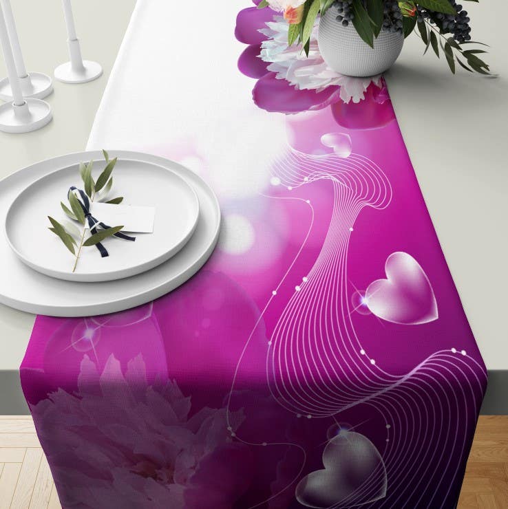 Velvet Runner Dinner Tablecloth, 45×150 cm - Multicolor