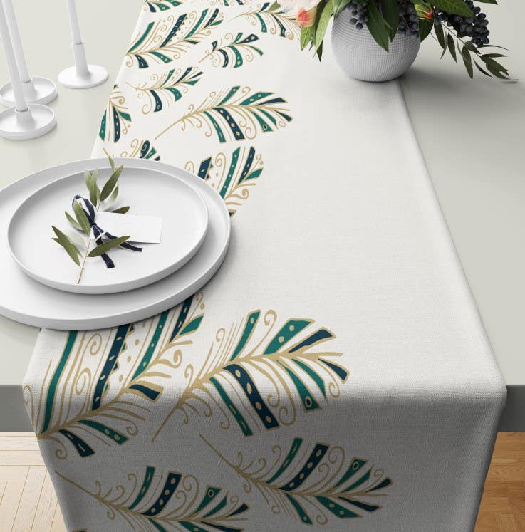 Velvet Runner Dinner Tablecloth, 45×150 cm - Multicolor