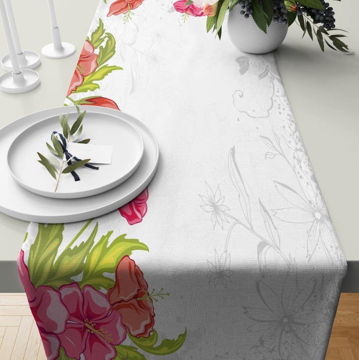 Velvet Runner Dinner Tablecloth, 45×150 cm - Multicolor