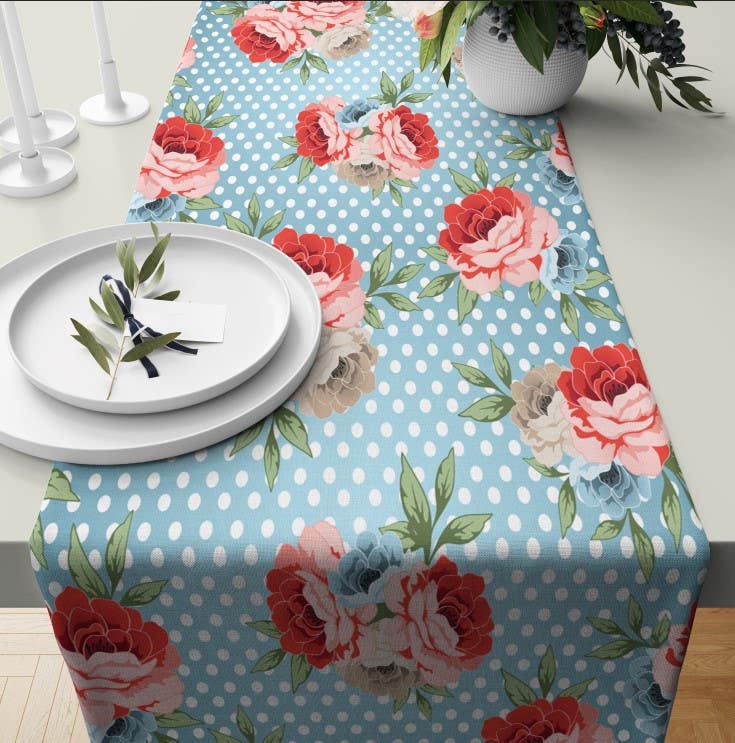 Velvet Runner Dinner Tablecloth, 45×150 cm - Multicolor