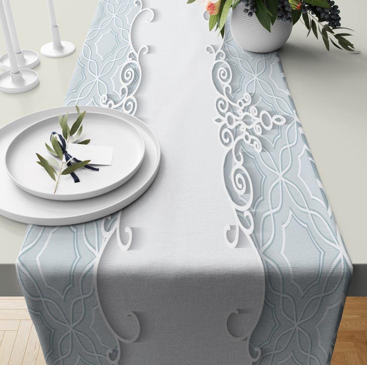 Velvet Runner Dinner Tablecloth, 45×150 cm - Multicolor