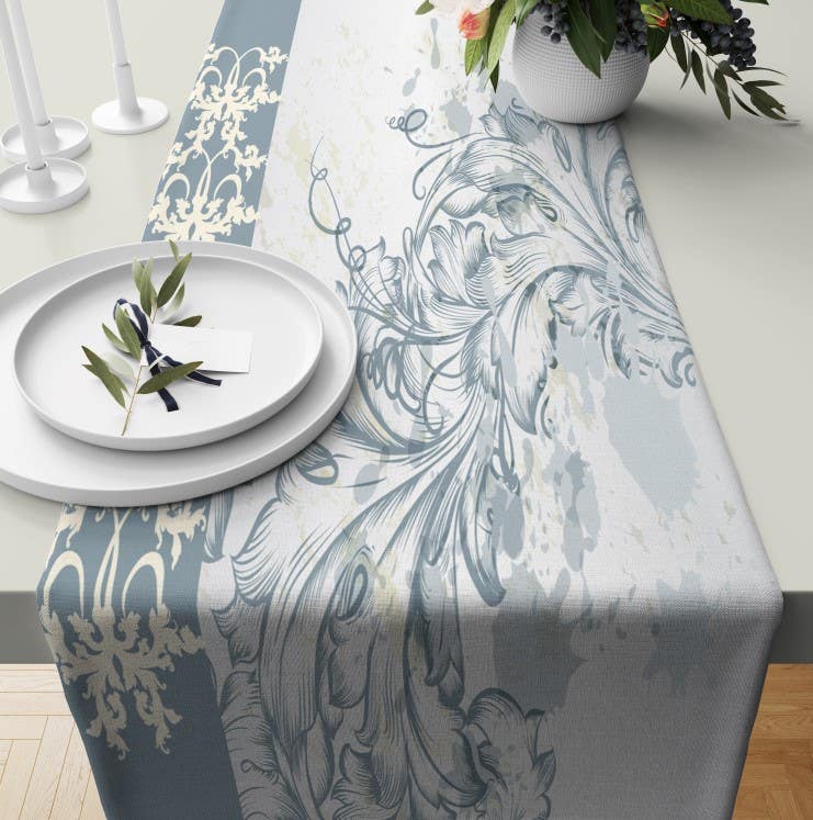 Velvet Runner Dinner Tablecloth, 45×150 cm - Multicolor