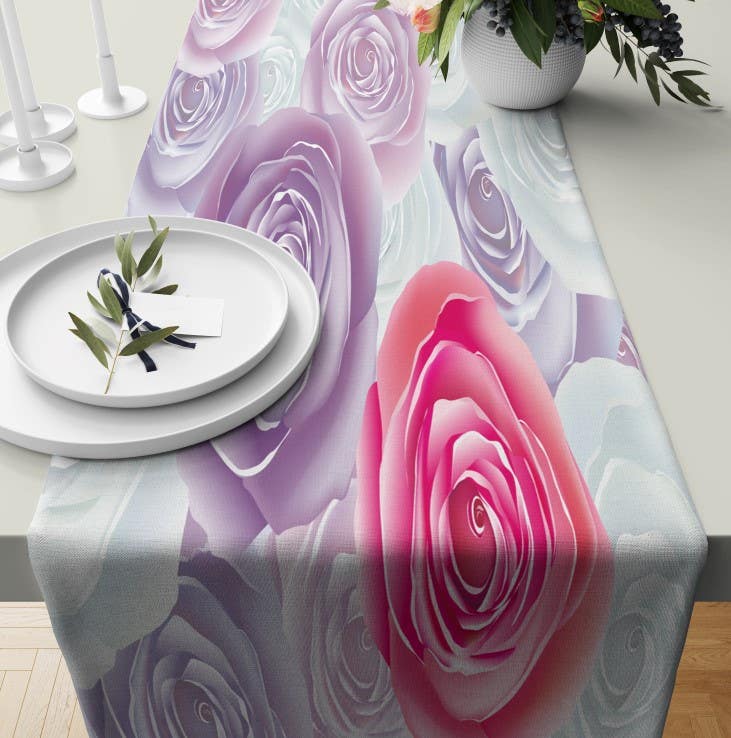 Velvet Runner Dinner Tablecloth, 45×150 cm - Multicolor