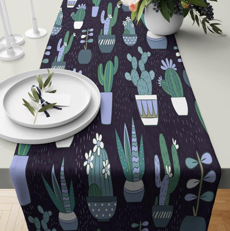 Velvet Runner Dinner Tablecloth, 45×150 cm - Multicolor