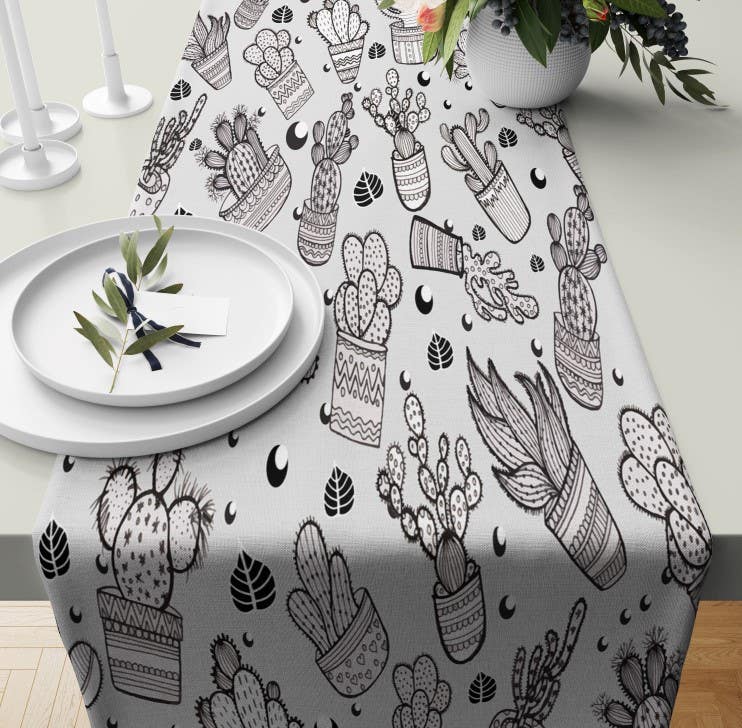 Velvet Runner Dinner Tablecloth, 45×150 cm - Multicolor
