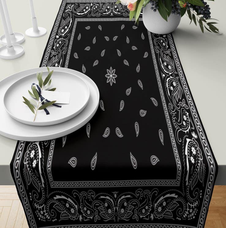 Velvet Runner Dinner Tablecloth, 45×150 cm - Multicolor