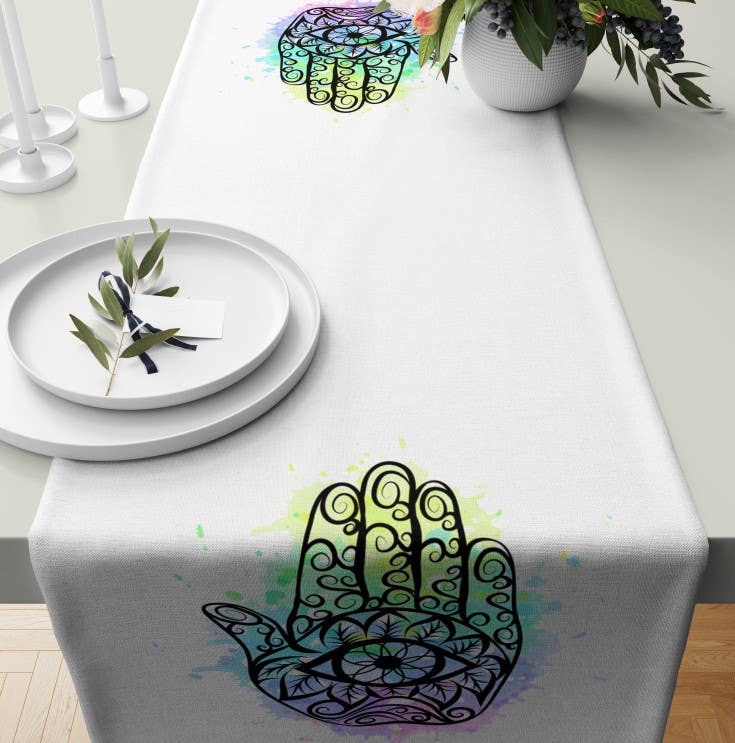 Velvet Runner Dinner Tablecloth, 45×150 cm - Multicolor
