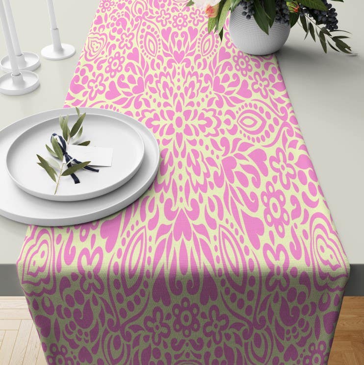 Velvet Runner Dinner Tablecloth, 45×150 cm - Multicolor
