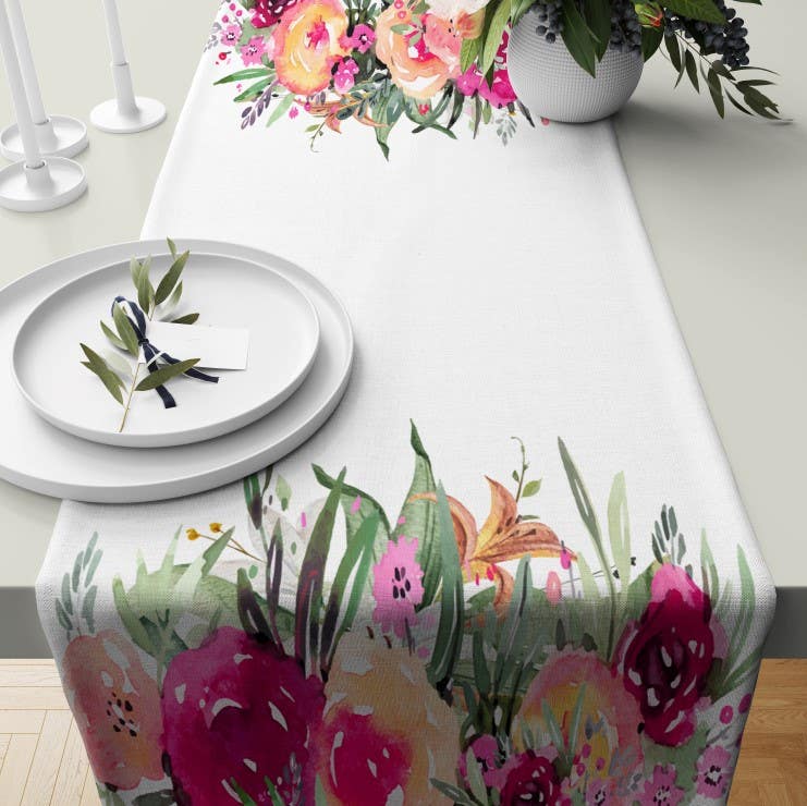 Velvet Runner Dinner Tablecloth, 45×150 cm - Multicolor