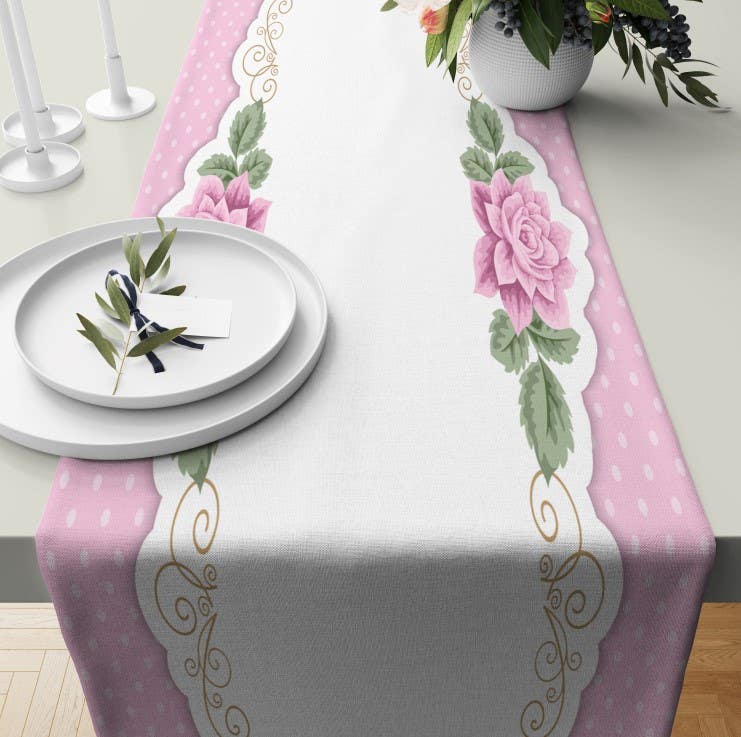 Velvet Runner Dinner Tablecloth, 45×150 cm - Multicolor
