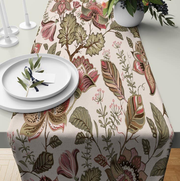 Velvet Runner Dinner Tablecloth, 45×150 cm - Multicolor
