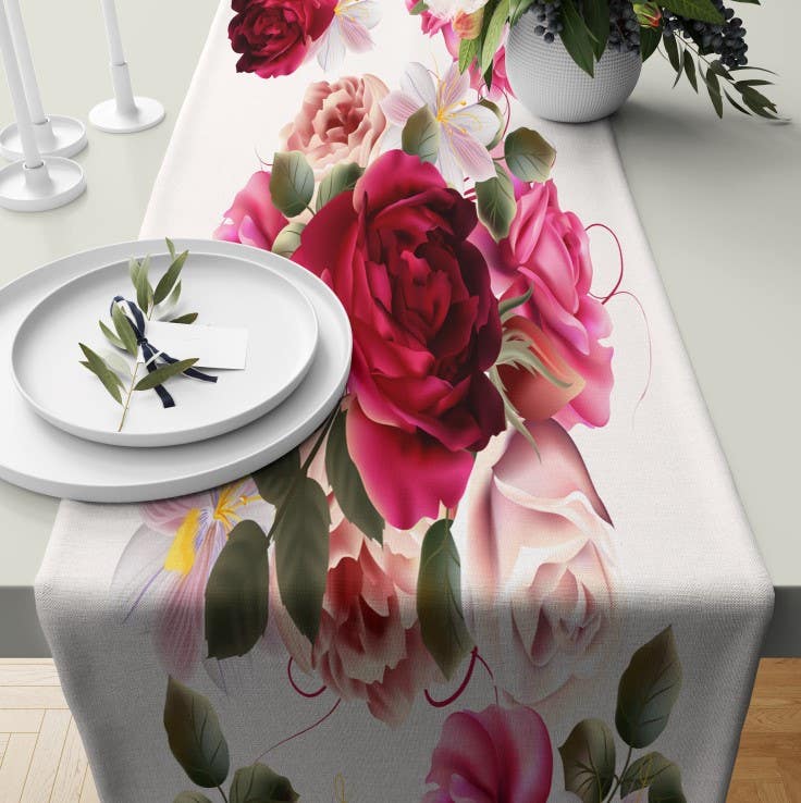 Velvet Runner Dinner Tablecloth, 45×150 cm - Multicolor