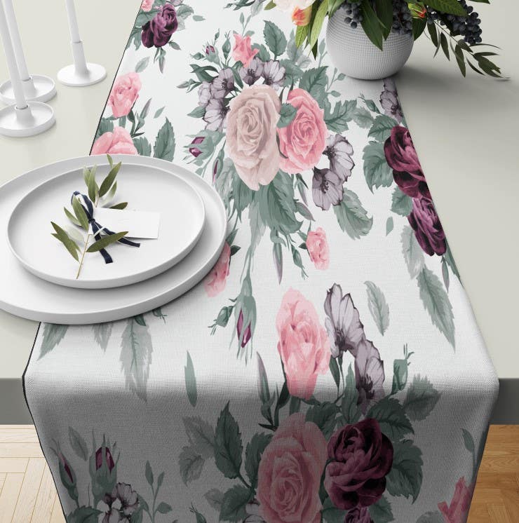 Velvet Runner Dinner Tablecloth, 45×150 cm - Multicolor