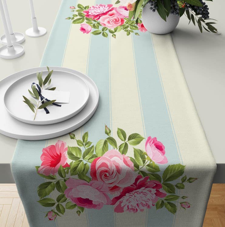 Velvet Runner Dinner Tablecloth, 45×150 cm - Multicolor