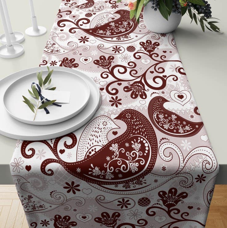Velvet Runner Dinner Tablecloth, 45×150 cm - Multicolor