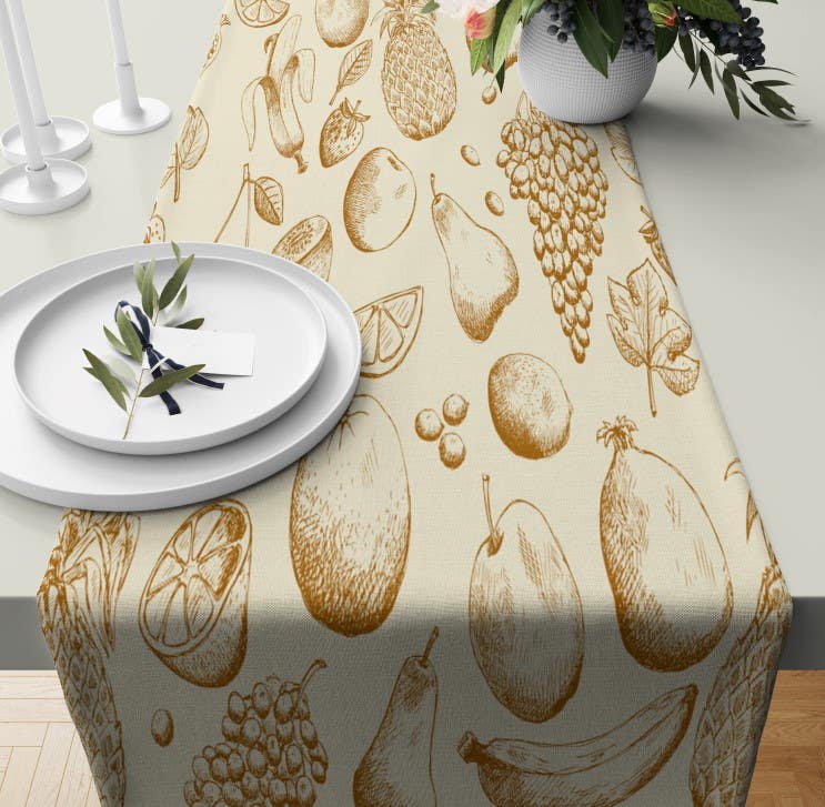 Velvet Runner Dinner Tablecloth, 45×150 cm - Multicolor
