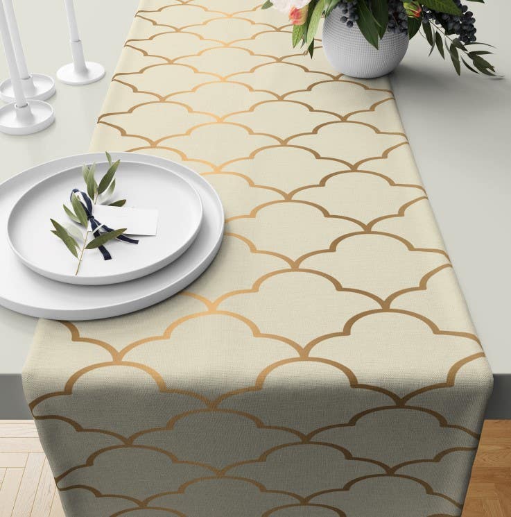 Velvet Runner Dinner Tablecloth, 45×150 cm - Multicolor