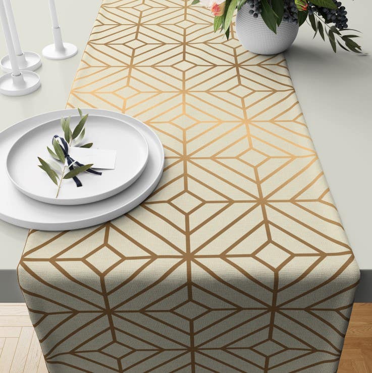 Velvet Runner Dinner Tablecloth, 45×150 cm - Multicolor
