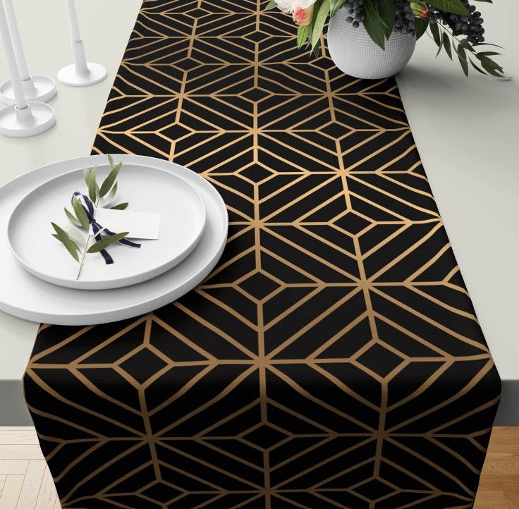 Velvet Runner Dinner Tablecloth, 45×150 cm - Multicolor
