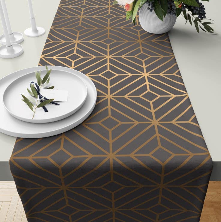 Velvet Runner Dinner Tablecloth, 45×150 cm - Multicolor