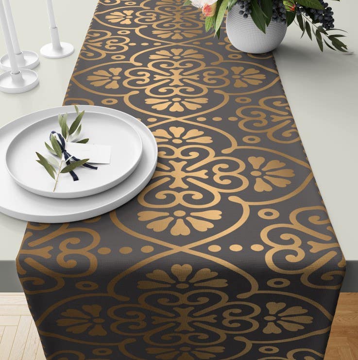 Velvet Runner Dinner Tablecloth, 45×150 cm - Multicolor