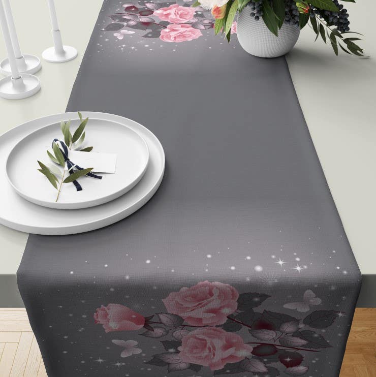 Velvet Runner Dinner Tablecloth, 45×150 cm - Multicolor
