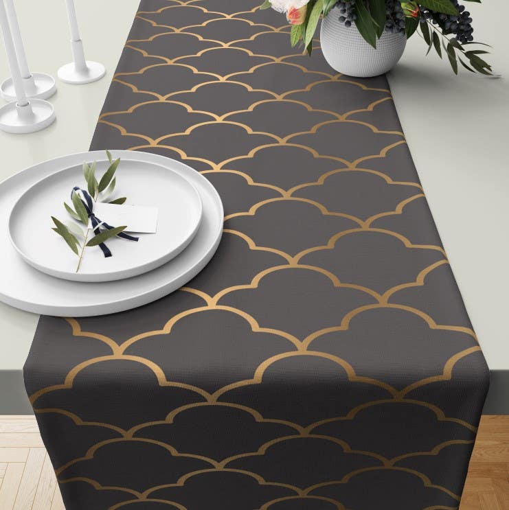 Velvet Runner Dinner Tablecloth, 45×150 cm - Multicolor