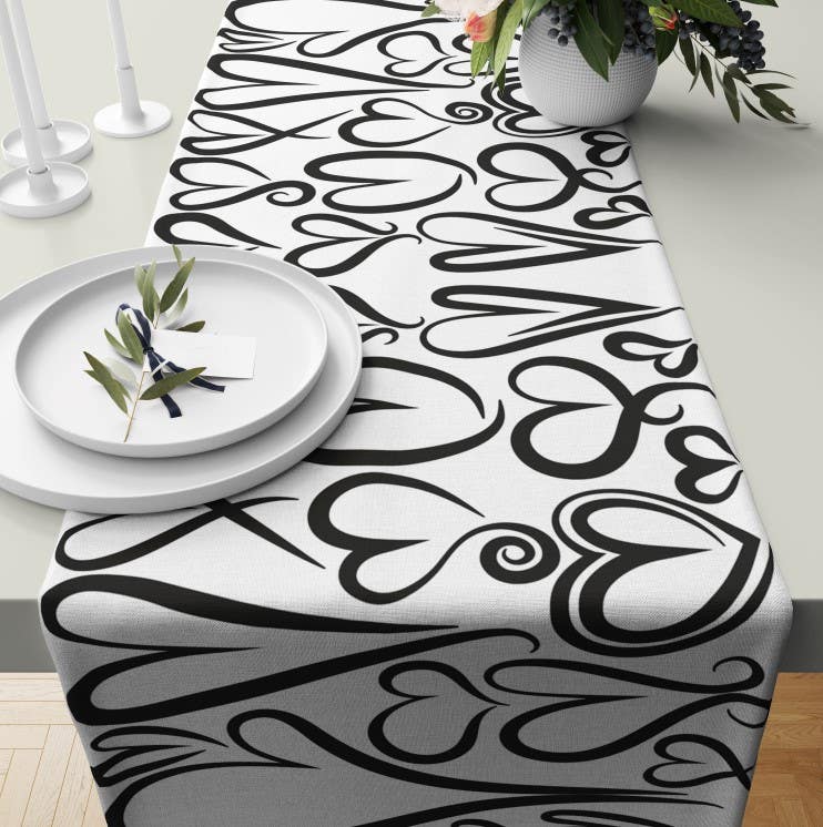 Velvet Runner Dinner Tablecloth, 45×150 cm - Multicolor