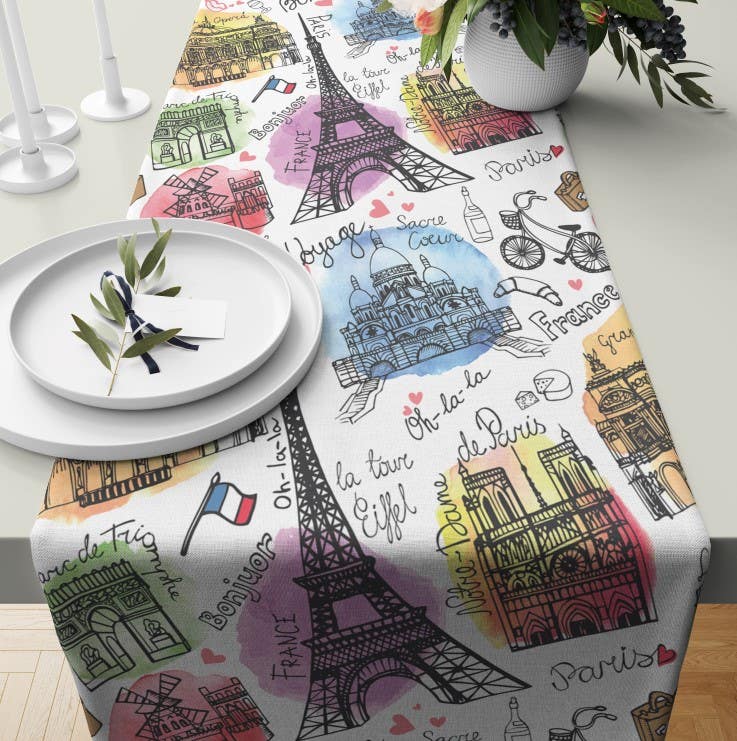 Velvet Runner Dinner Tablecloth, 45×150 cm - Multicolor