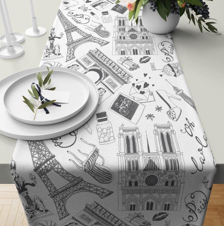 Velvet Runner Dinner Tablecloth, 45×150 cm - Multicolor