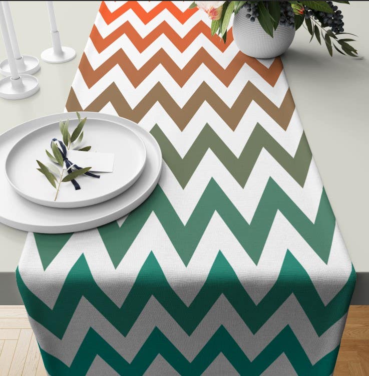 Velvet Runner Dinner Tablecloth, 45×150 cm - Multicolor