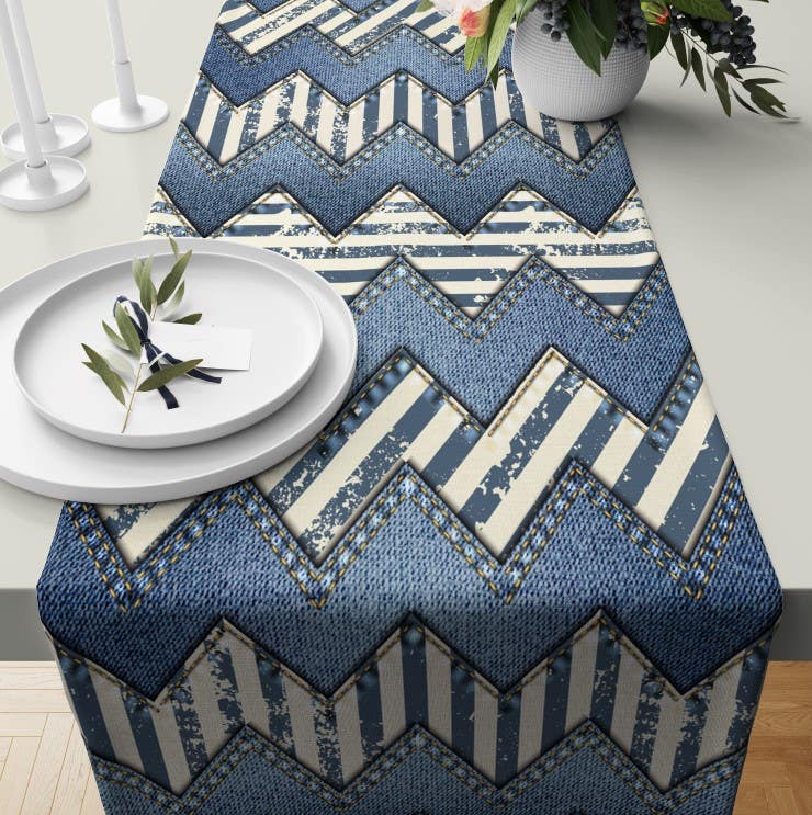 Velvet Runner Dinner Tablecloth, 45×150 cm - Multicolor