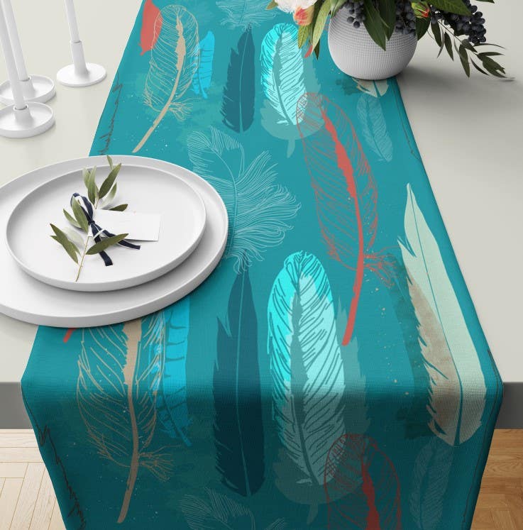 Velvet Runner Dinner Tablecloth, 45×150 cm - Multicolor