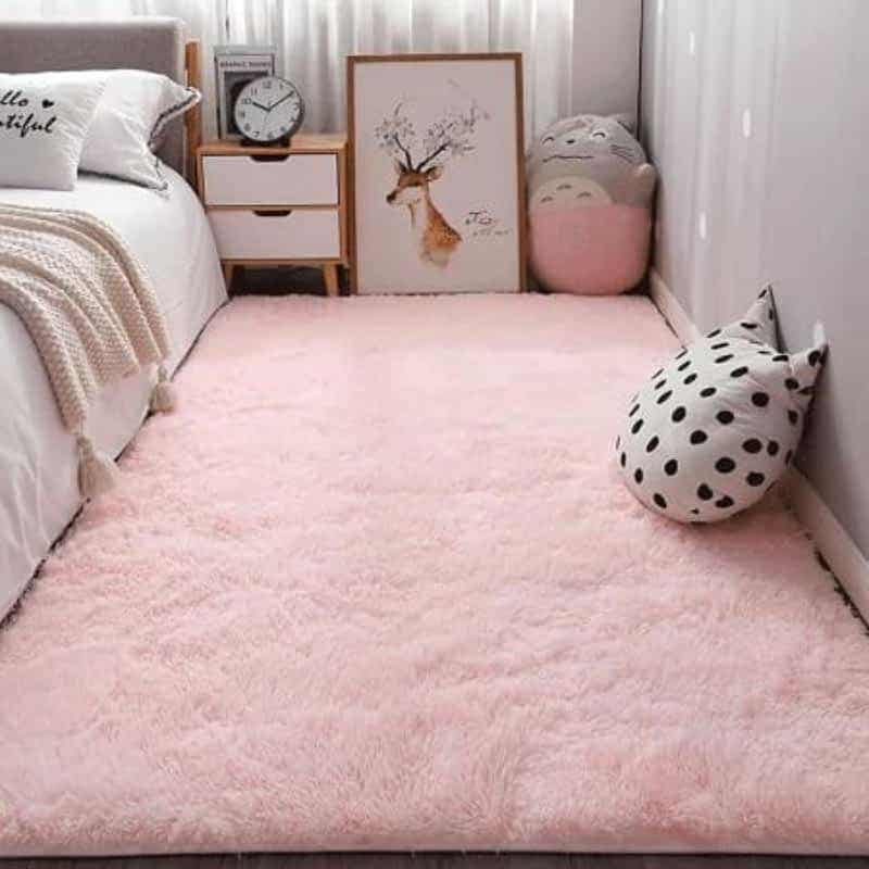 Fur Rug, 160×200 cm - Pink