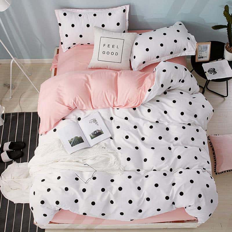 Cotton Quilt Cover Set, 4 Pieces, 240×200 cm - Multicolor