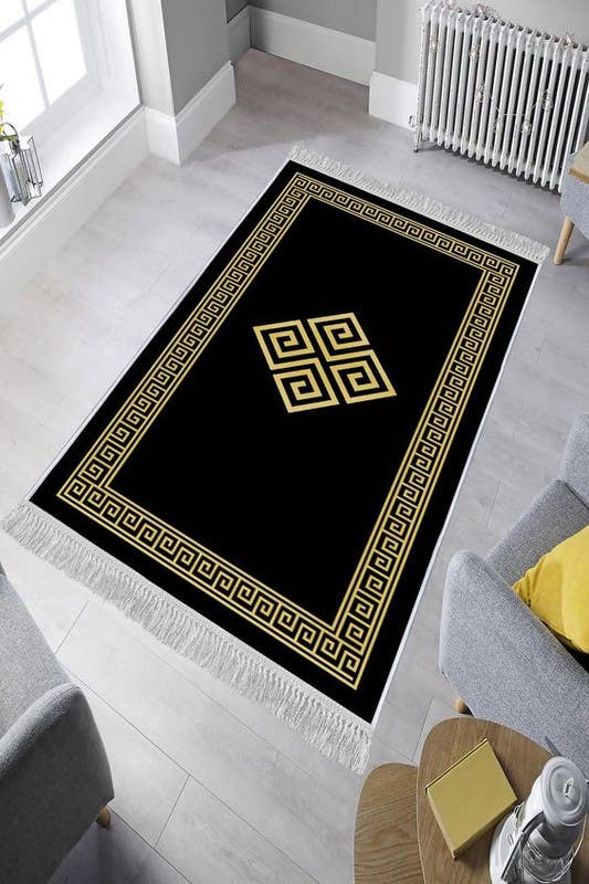 Velvet Rug, 160×230 cm - Black Gold