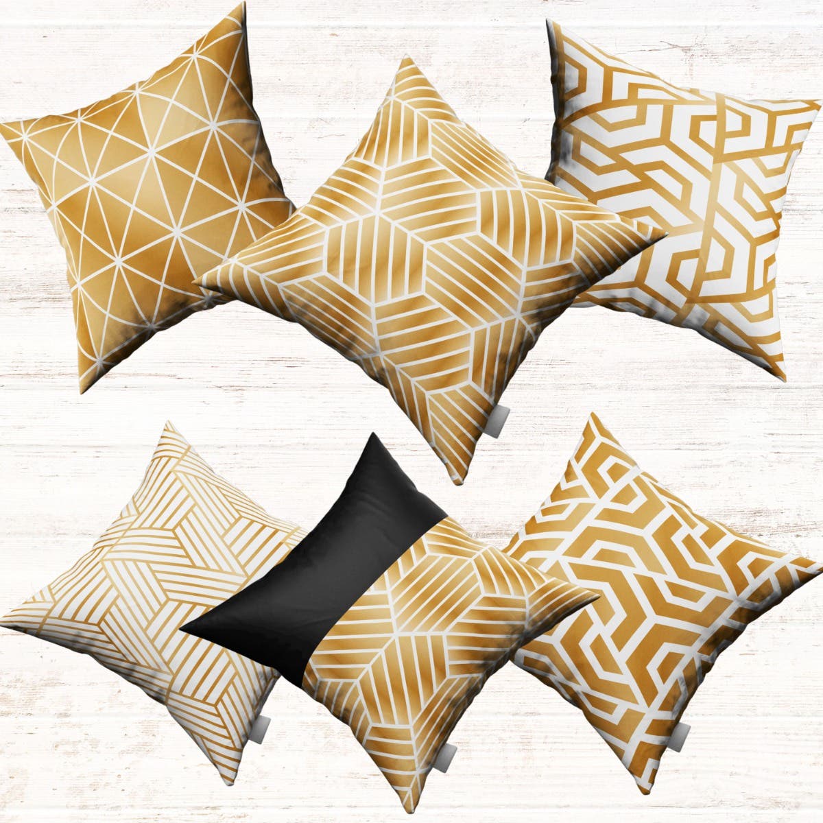 Velvet Cushion Covers, 6 Pieces, 47×47 cm - Multicolor
