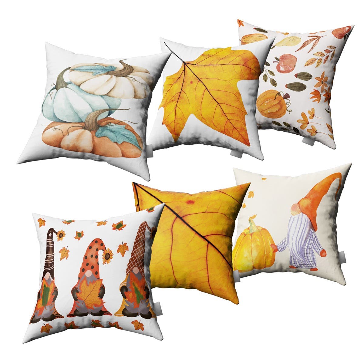 Velvet Cushion Covers, 6 Pieces, 47×47 cm - Multicolor